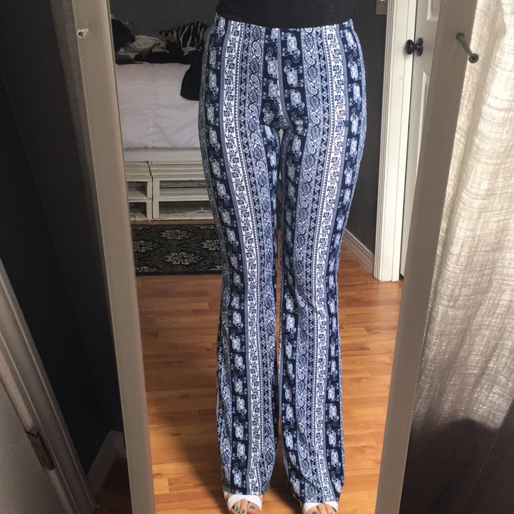 Aztec bell bottom leggings